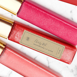 Étiquettes Ajoutez votre logo, produit Kraft à bordure gris f