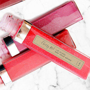 Étiquettes Ajoutez votre marque Dark Grey Border Kraft Produi