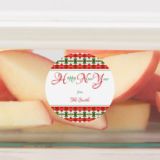 Étiquettes alimentaires du Nouvel An forestier (Apposé)