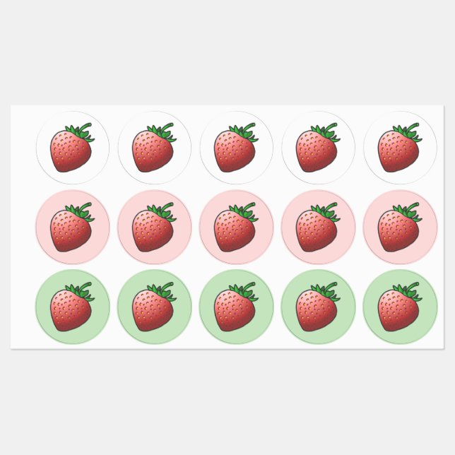 Étiquettes Alimentation à la fraise (Feuille)