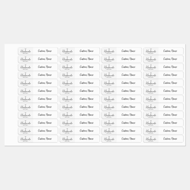 Étiquettes Amour artisanal Maison fait Cuisine artisanale sur (Feuille)