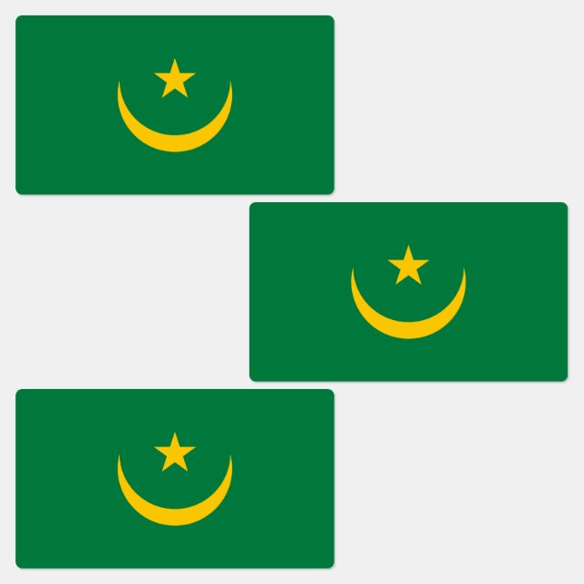 Étiquettes Ancien drapeau de la Mauritanie (Groupe)