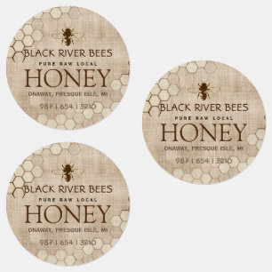Étiquettes Apiary Business Patch avec Honeypeb et Bee Honey