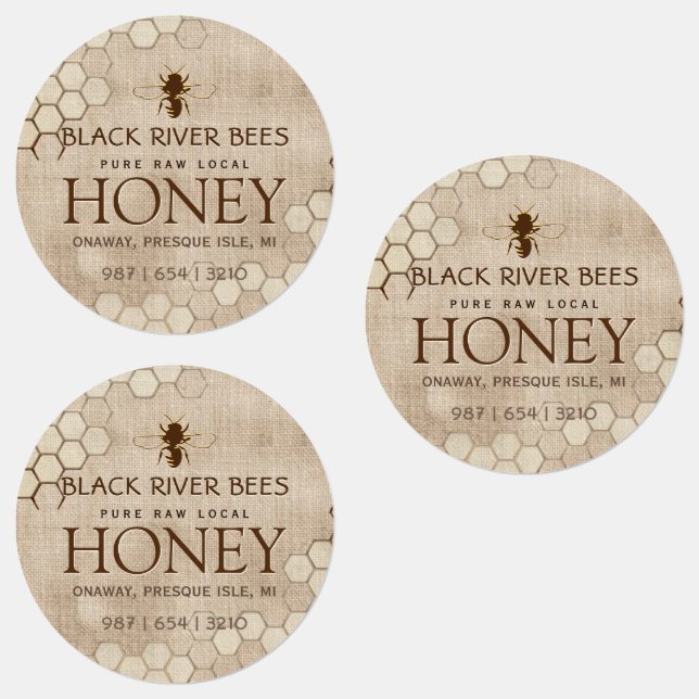 Étiquettes Apiary Business Patch avec Honeypeb et Bee Honey (Groupe)
