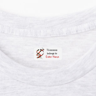 Étiquettes Appartient au serpent animal personnalisé