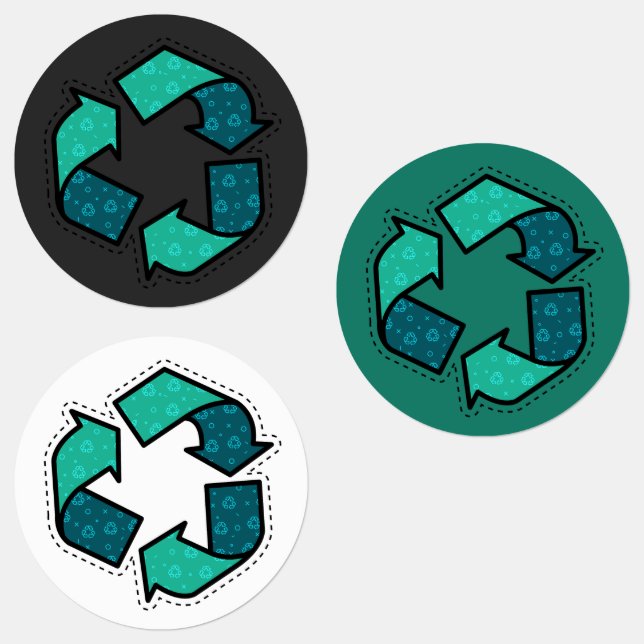 Étiquettes Apprendre sur le recyclage - Jour de la Terre (Groupe)