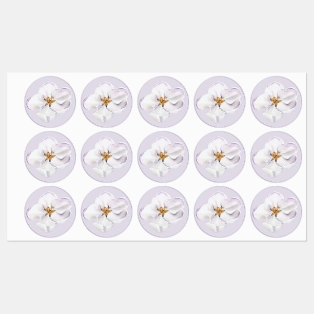 Étiquettes Aquarelle fleurie de printemps sceller l'enveloppe (Feuille)