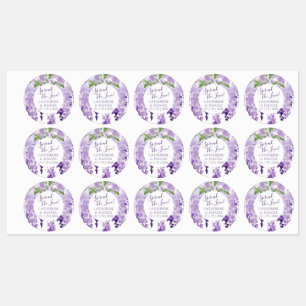 Étiquettes Aquarelle Wisteria Mariage Étaler Le Script d'amou