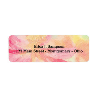 Étiquettes aquarelles florales roses personnalisab