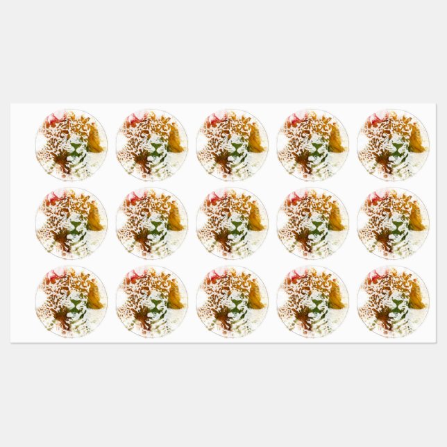 Étiquettes Aquarelles - Leopard (Feuille)
