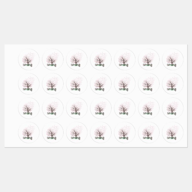 Étiquettes Arbre printanier (Feuille)