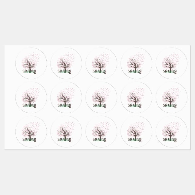 Étiquettes Arbre printanier (Feuille)