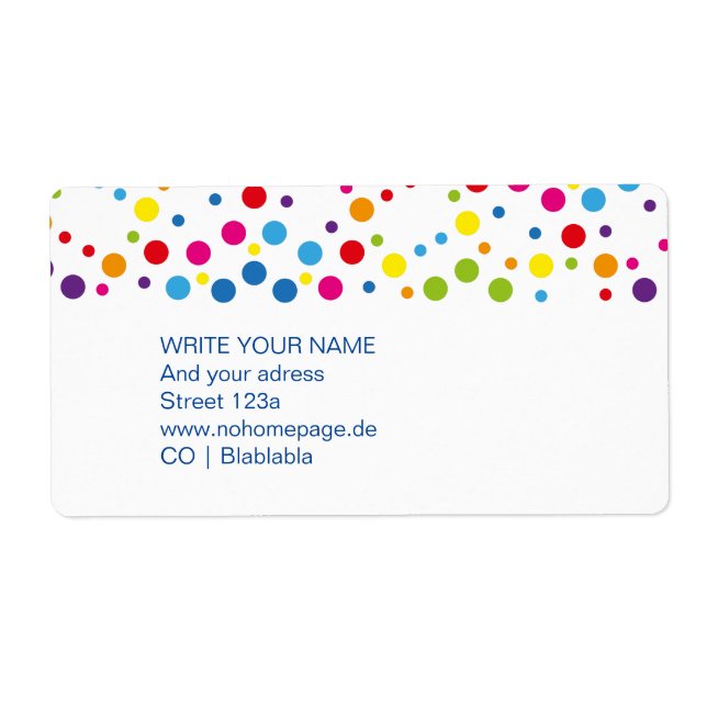 Étiquettes Arc-en-ciel (Devant)