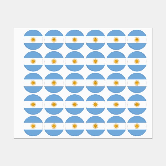 Étiquettes Argentina flag (Feuille)