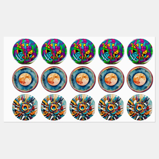 Étiquettes ArtBursts (Feuille)