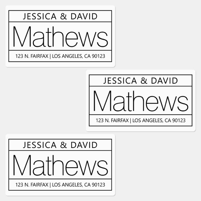 Étiquettes Aspect unique et créatif blanc et noir imperméable (Groupe)