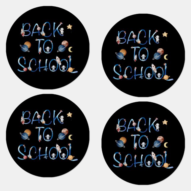 Étiquettes Astronauts Planets Space,back to school (Groupe)