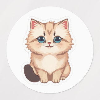 Étiquettes Autocollant de chaton mignon