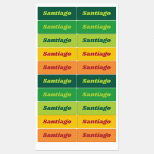 Étiquettes Autocollant de nom personnalisé