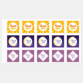Étiquettes Autocollant Feuille d'Étiquettes Multi Motif Merci