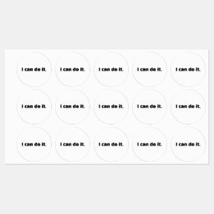 Étiquettes Autocollant motivationnel “Je peux le faire” 