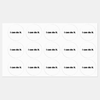 Étiquettes Autocollant motivationnel “Je peux le faire” 