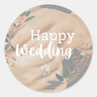 Étiquettes autocollantes mariage heureux accessoir