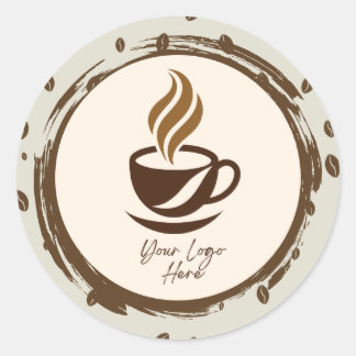 Étiquettes Autocollantes Personnalisées pour Café