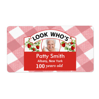 Étiquettes autocollantes pour 100e anniversaire - 