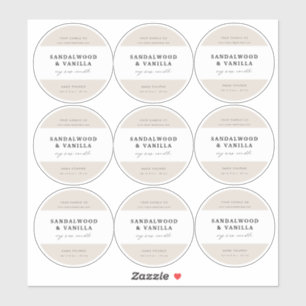 Étiquettes autocollantes rondes de 6,4 cm pour bou