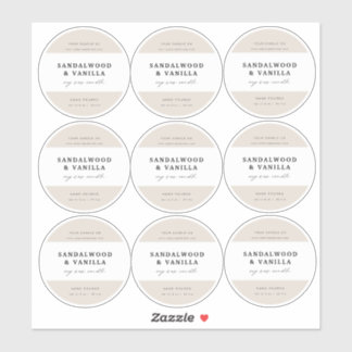 Étiquettes autocollantes rondes de 6,4 cm pour bou