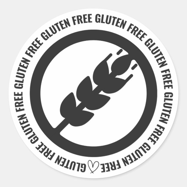 Étiquettes Autocollantes Sans Gluten (Devant)