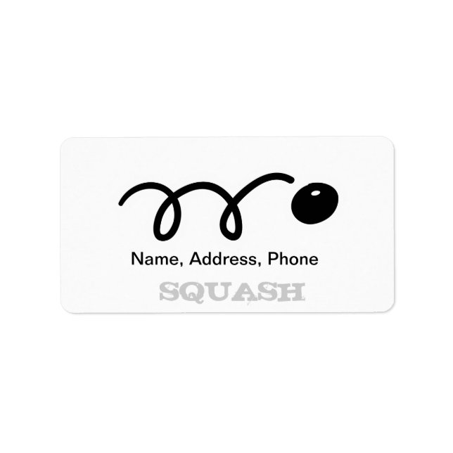 Étiquettes / autocollants d'adresse de thème Squas (Devant)