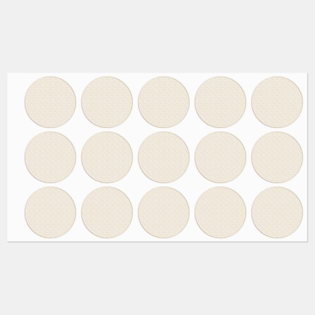 Étiquettes Autocollants de faveur de texture de lin élégant (Feuille)
