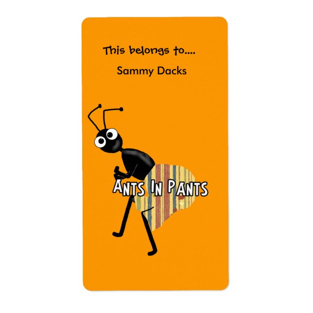 Étiquettes Autocollants Ex-libris Fourmis Dans Le  (Devant)