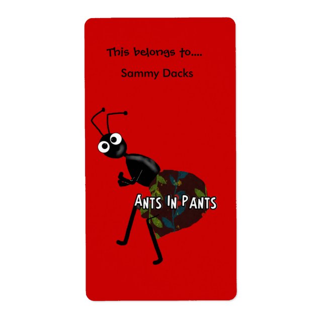 Étiquettes Autocollants Ex-libris Fourmis Dans Le  (Devant)
