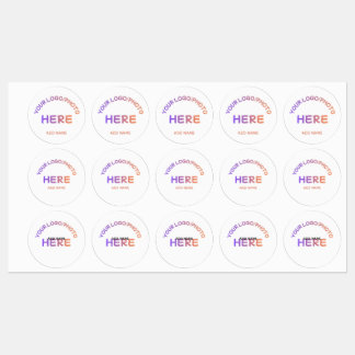 Étiquettes Autocollants multi-design avec nom de logo d'entre