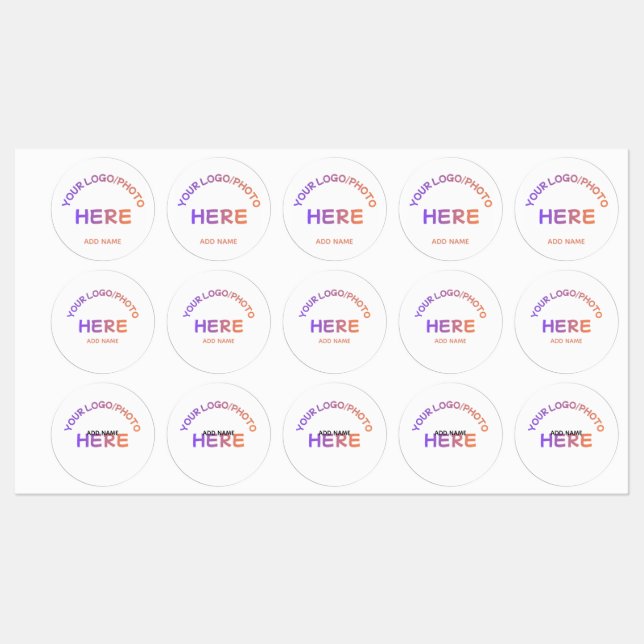 Étiquettes Autocollants multi-design avec nom de logo d'entre (Feuille)