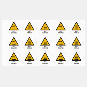 Étiquettes Avertissement de surface chaude, Attention à la ch