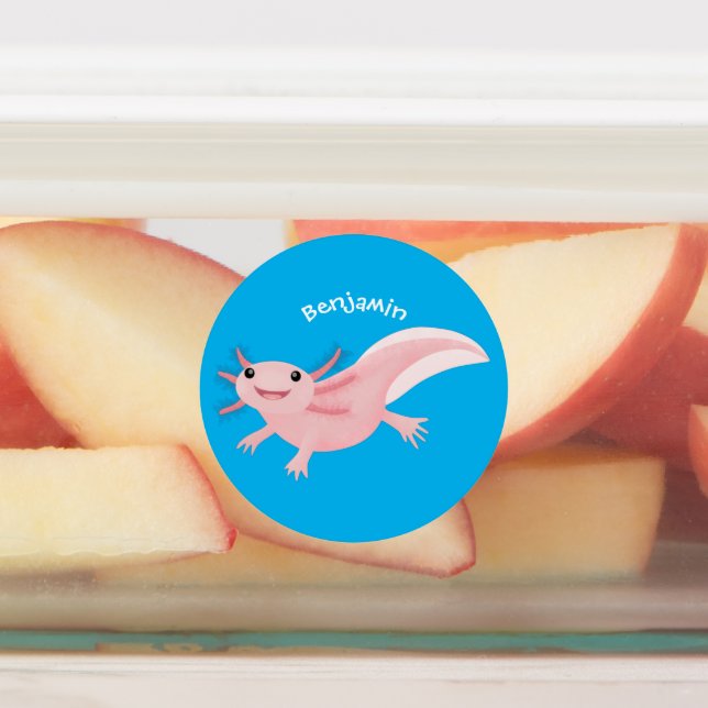Étiquettes axolotl rose pâle (Apposé)
