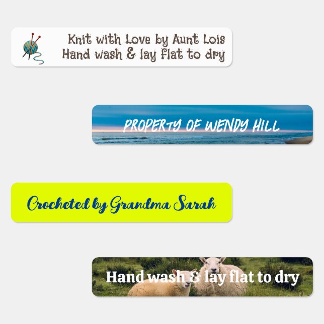 Étiquettes Balises de Knit à main ou de Vêtements Crochetés (Groupe)