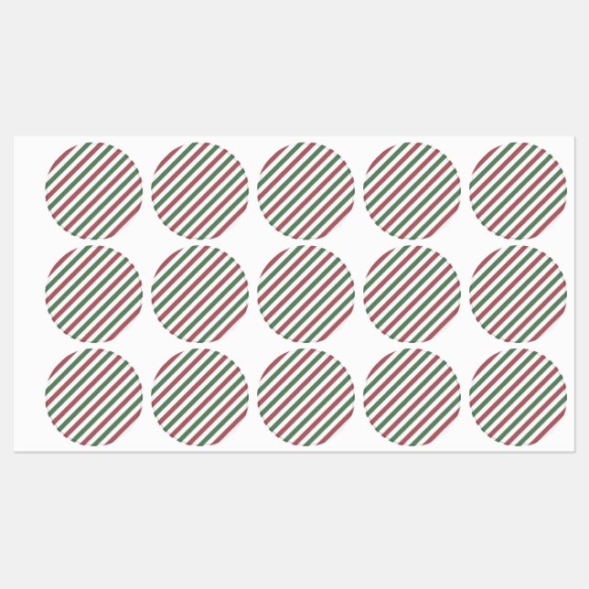 Étiquettes Bandes de Noël personnalisables (Feuille)