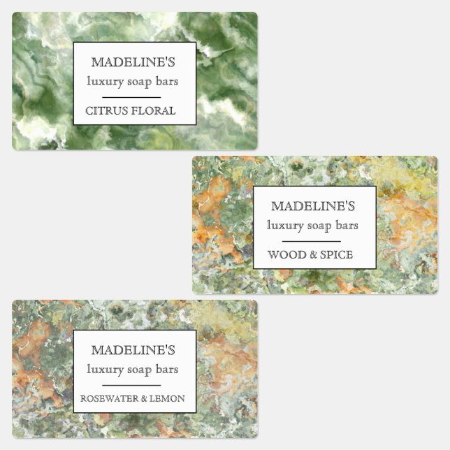 Étiquettes barre de savon d'aquarelle artistique élégant adhé (Groupe)