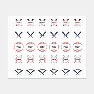 Étiquettes Base-ball Themed.