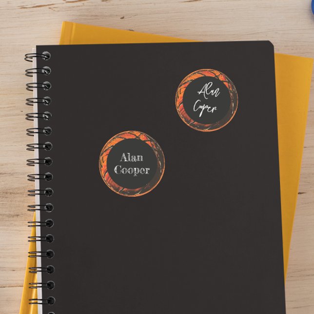 Étiquettes Basket-ball artistique Sport Nom personnalisé Enfa (Créateur téléchargé)