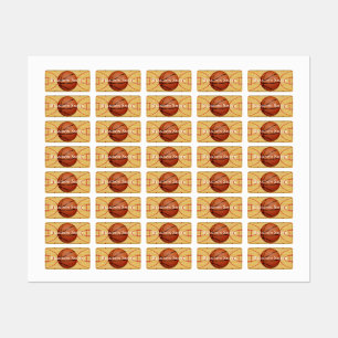 Étiquettes Basketball Court Ball Design Nom Tags