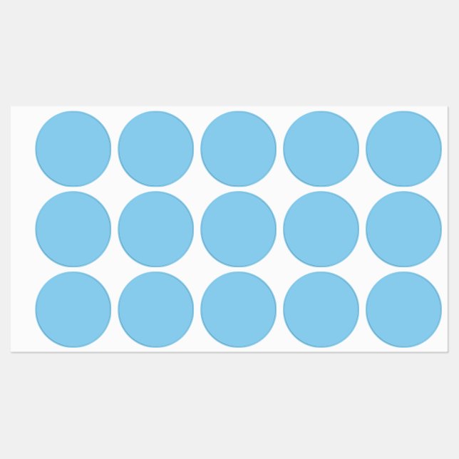 Étiquettes Bébé bleu couleur solide | Classique | Élégant (Feuille)