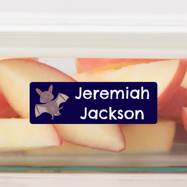 Étiquettes Bébé mignon volant de nuit dessin animé personnali (Apposé)