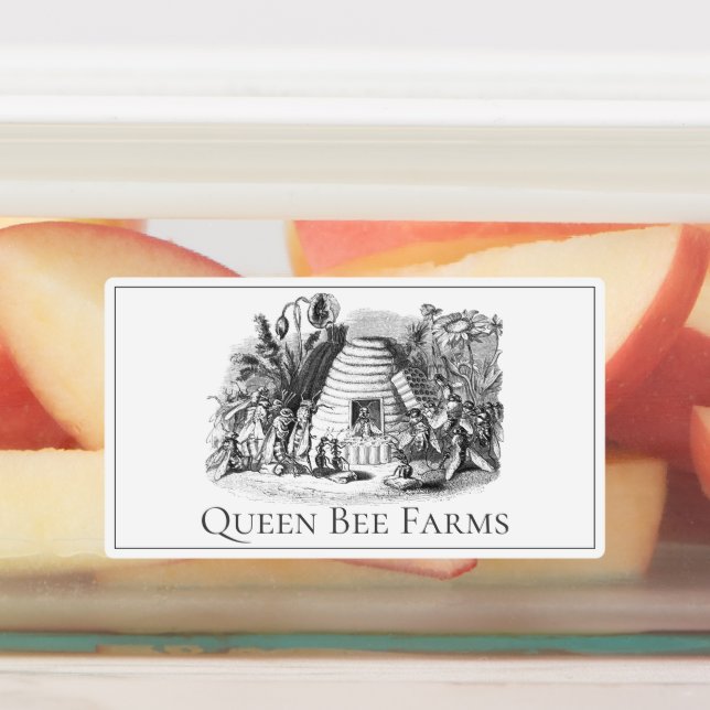 Étiquettes Bee Queen Et Beehive Apiary Honey Beey Produits (Apposé)