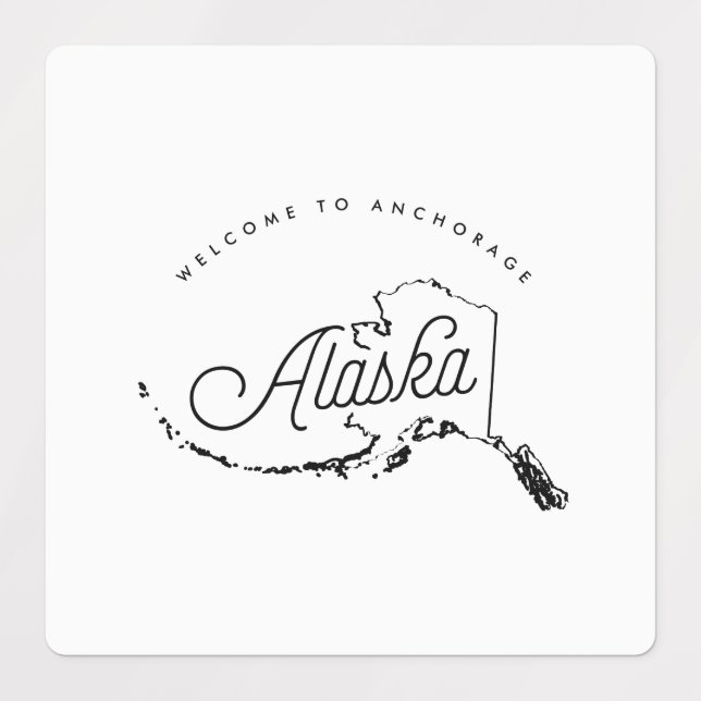 Étiquettes bienvenue en alaska (Design 1)
